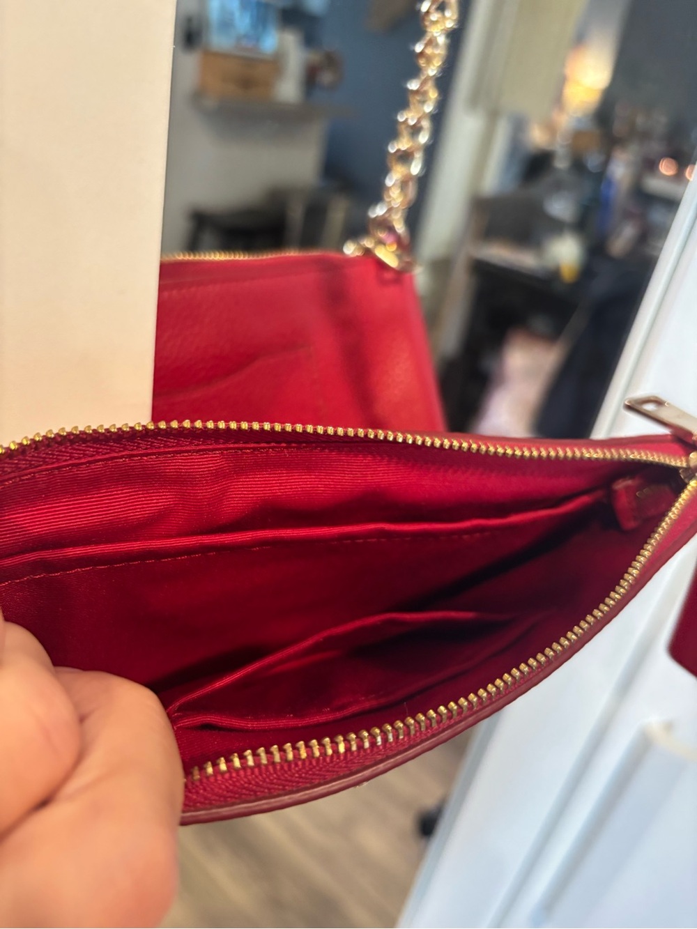 WORN ONCE COACH SMALL RED CROSSBODY BAG - Picture 3 of 16